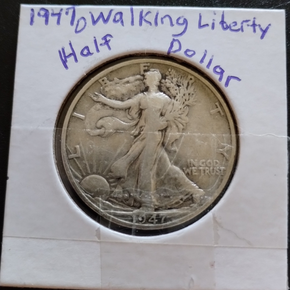 1947 D Walking Liberty Half Dollar.